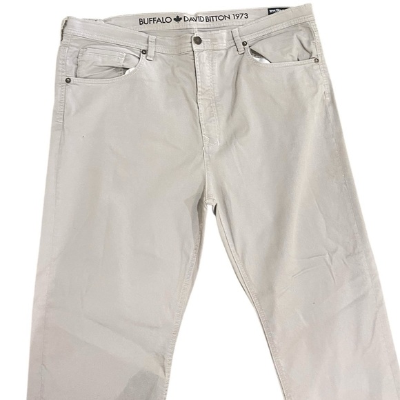 Men’s Buffalo David Bitton beige stretch cotton slim straight pants jeans 44/30 - Picture 5 of 12